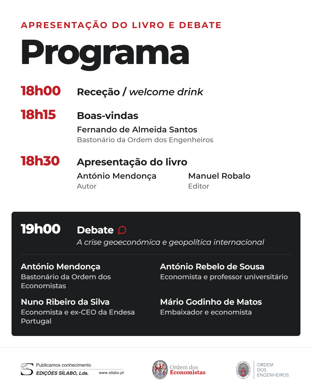 Programa_ApresentaçãoLivro_AntónioMendonça